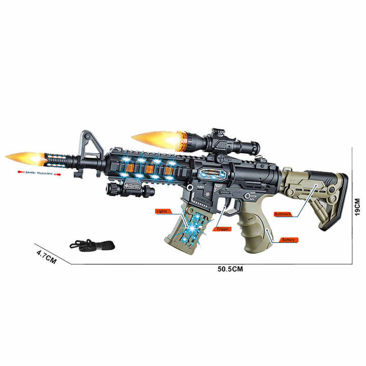 M416 Toy Gun with Light, Sound, and Vibration Effects!