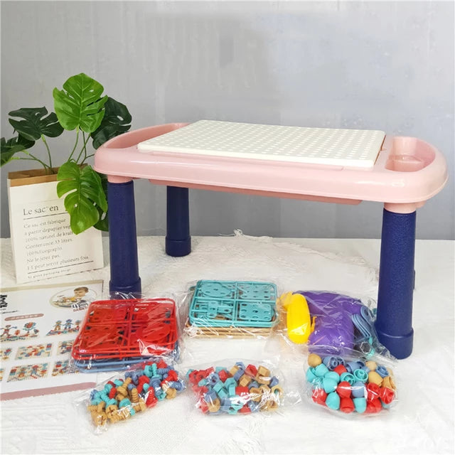 Creative Mosaic Blocks Table Set For Kids