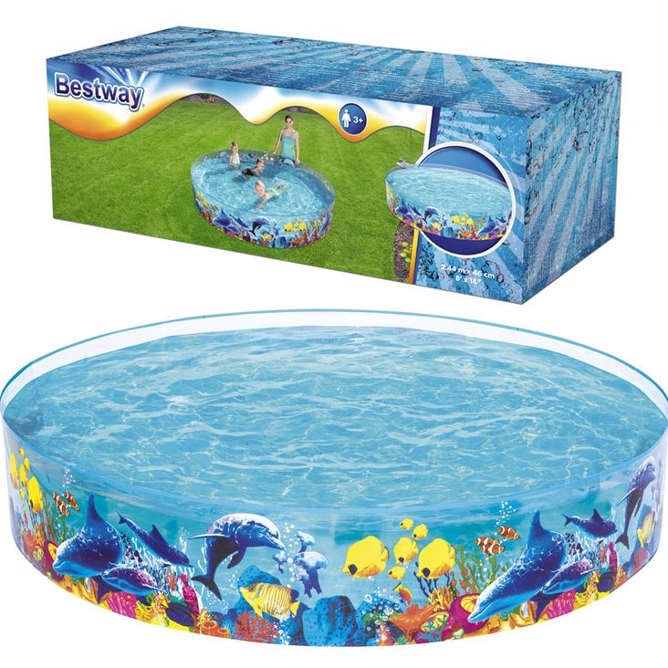 BESTWAY Paddling Pool Without Air For Kids 8ft x 1ft 6in