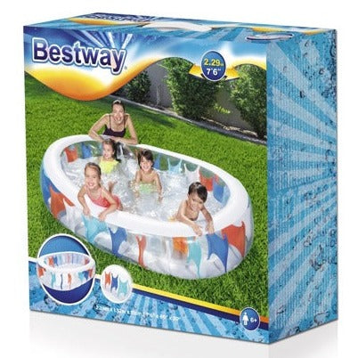 BESTWAY Family Paddling Pool For Kids 7ft 6in x 5ft x 1ft 8in
