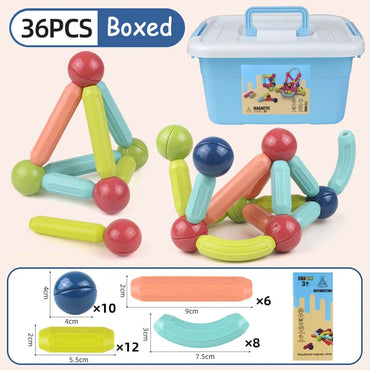 STEM Magnetic Sticks | 25, 36, 64 Pcs Magnet Toy