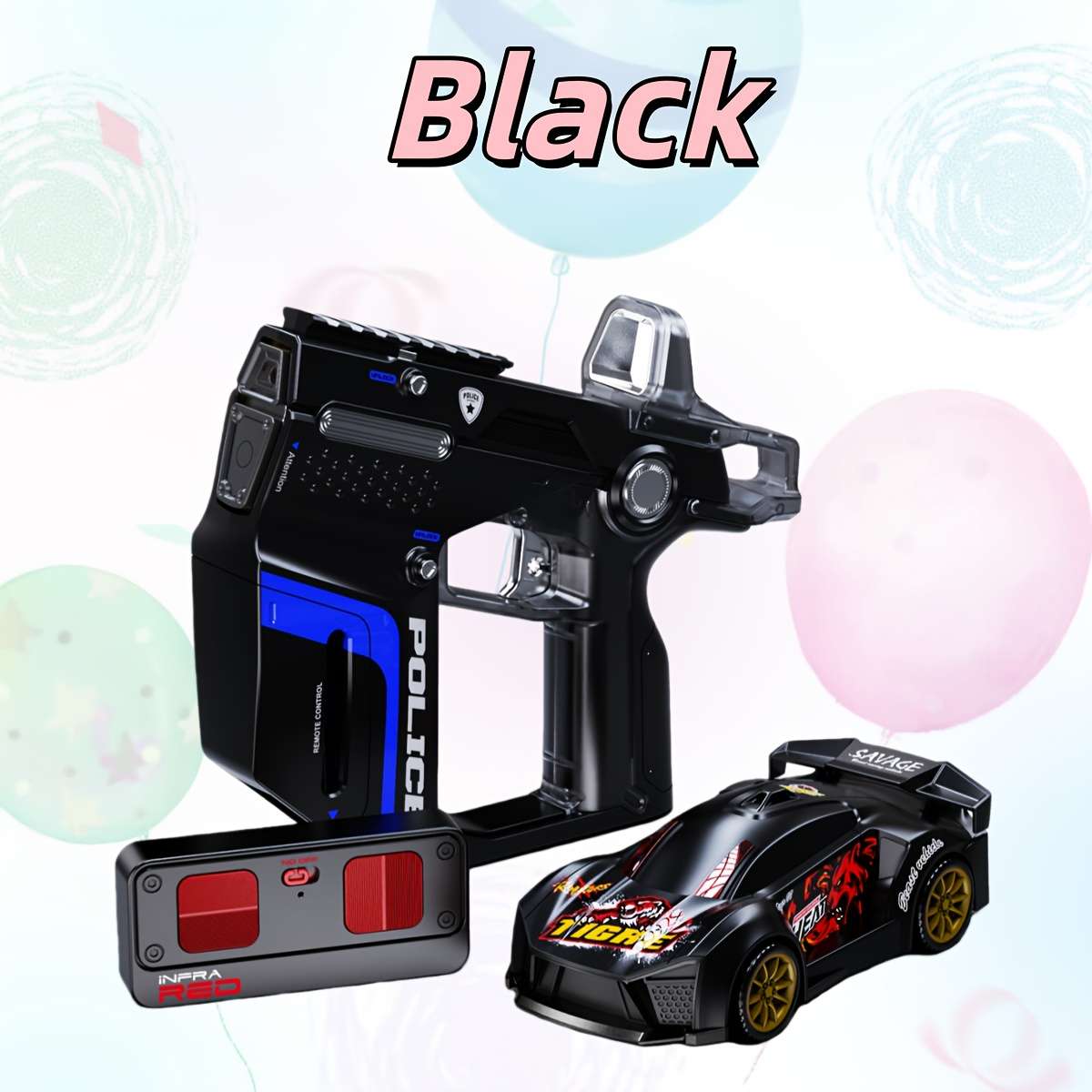Toy Infrared Laser Gun & Remote Control Car | Car Shooting Multiplayer Game