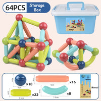 STEM Magnetic Sticks | 25, 36, 64 Pcs Magnet Toy