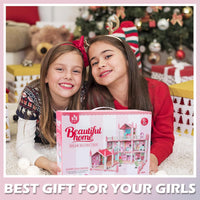 9 Rooms Princess Doll House | 3 Story DIY Play Set for Kids