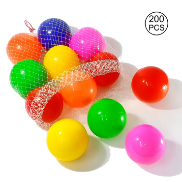 Multicolor Plastic Play Balls for Kids | Soft Non-Toxic Plastic Balls for Kids Ball Pit, Playhouses, Playgrounds, Pool and parties