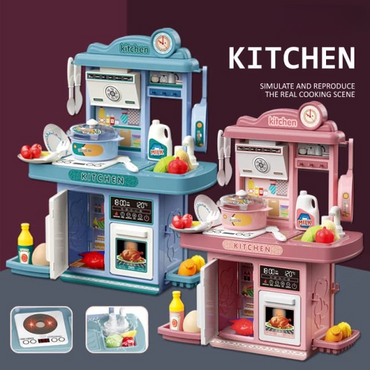 Realistic Taste Kitchen Set With 25+ Accessories | Sound System & Water Faucet