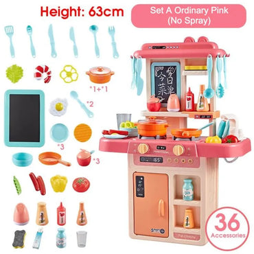 Spraying Mist Kitchen | 65 Pcs Kitchen Toy Seta