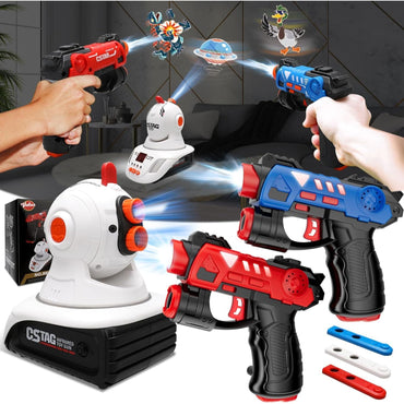 Laser Gun Tag Game | 2 Player Set With Smart Projector & Score
