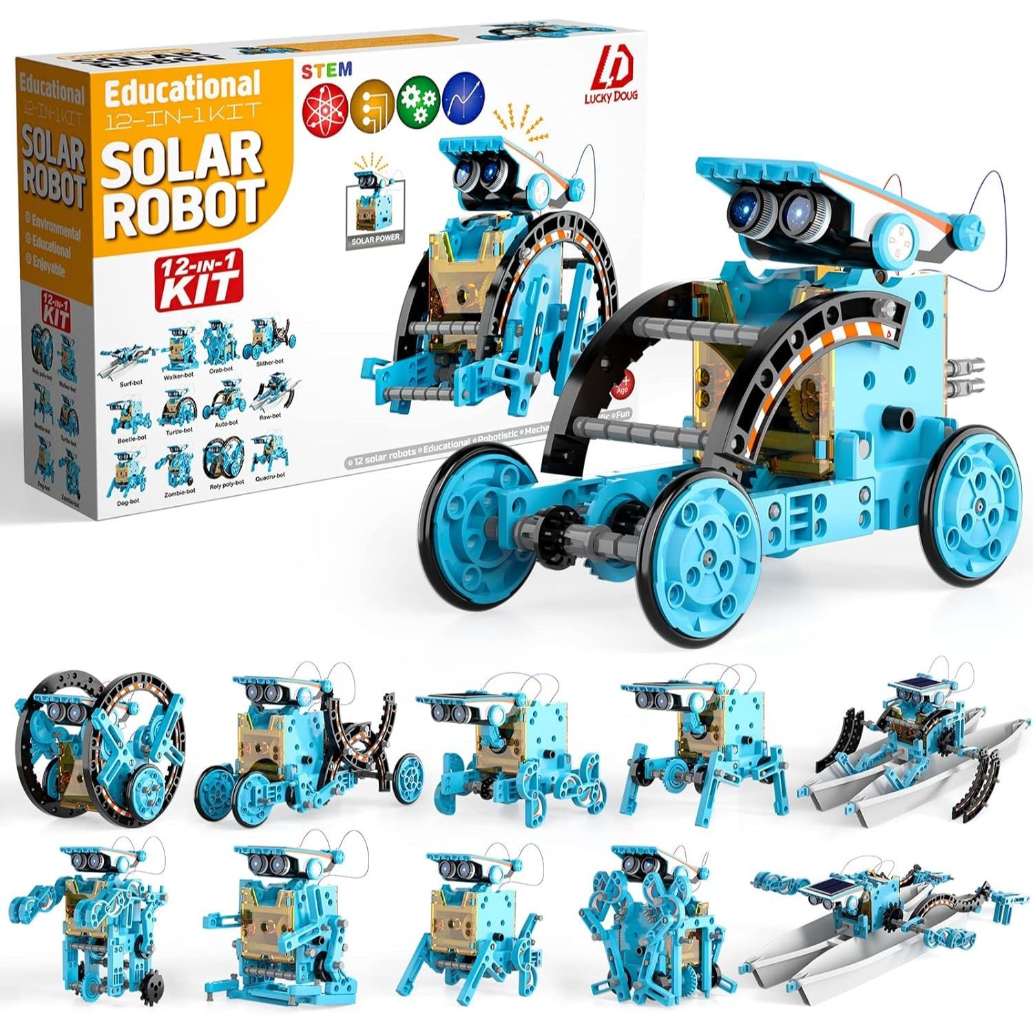 Educational 12-IN-1 Solar Robot Kit 