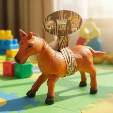 Soft Rubber Farmhouse Horse Toy Plush With Sound Effects