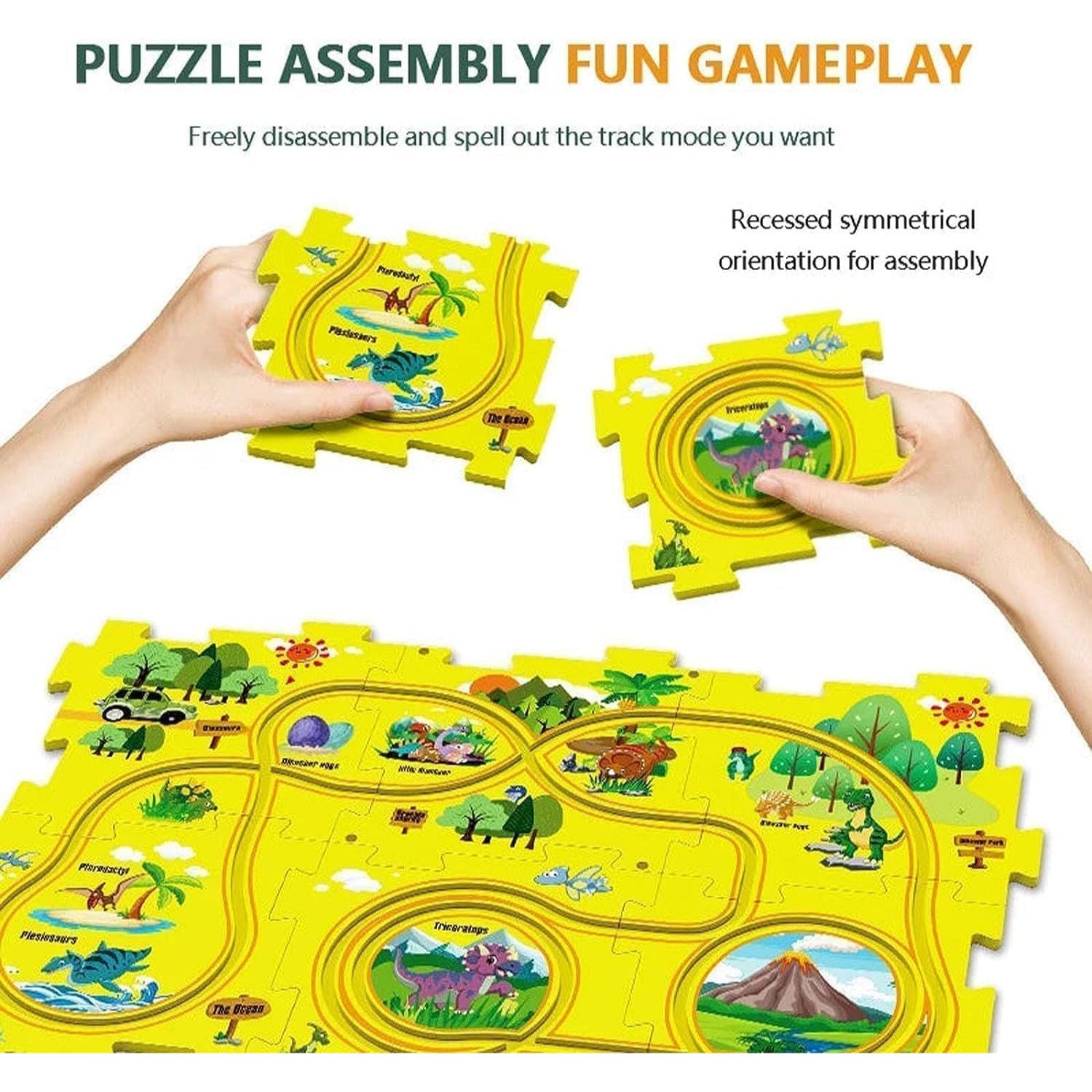 Rail Car Track Puzzle | 25 Pcs Rail Car Track | Design Your Own Track