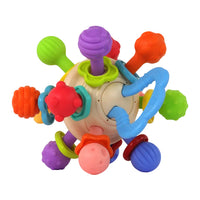 Huanger Baby Rattle Teether Ball | Soft Silicone Toy