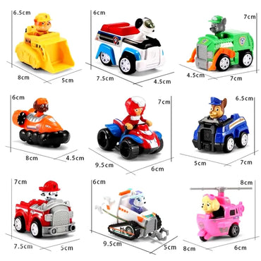 9 Figure Paw Patrol Character Dogs Cars For Kids