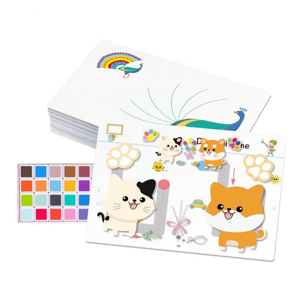 DIY Painting Kit with 16 Colors & 12 Stamp Pads