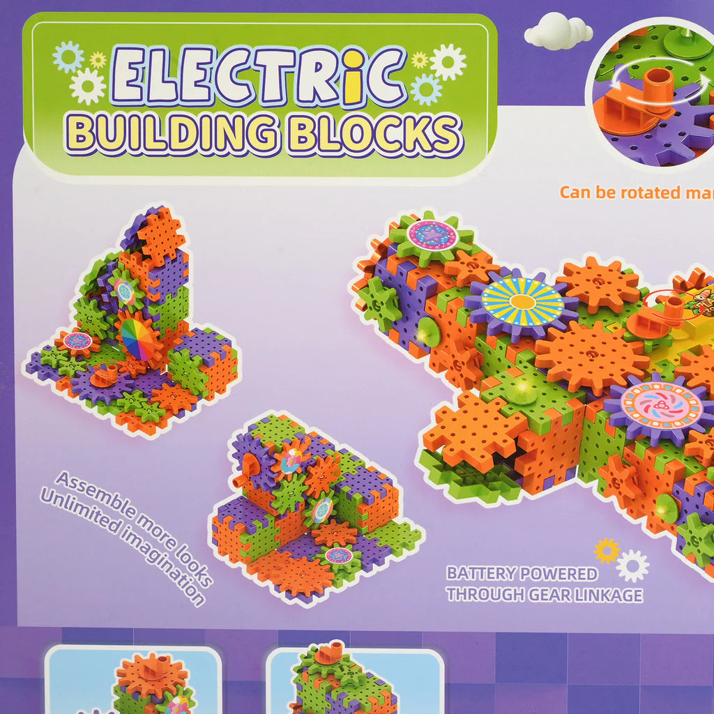 Electric Building Blocks DIY Kit with Gears & Drill