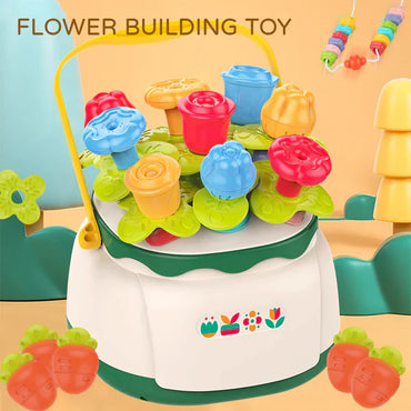 Huanger Montessori Flower Nails Bucket Toy