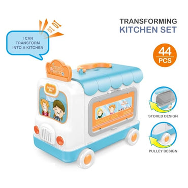 Transforming Kitchen Set | 2in1 Deformation Bus Play Set