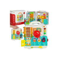 Montessori Busy Board Suitcase With Bear | Sensory 18in1 Interactive Book For Kids