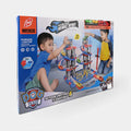 Paw Patrol Multi-Level Parking Garage & Spiral Race Track Playset with Pull-Back Cars, DIY Assembly & 70cm Tower