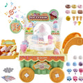 VEVOR H376A Kids Ice Cream Trolley Playset with 27 Accessories, Rotating Display Stand, Lights, Sounds & Play Money