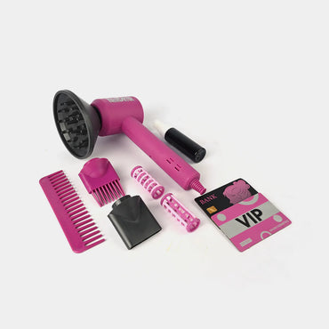 Toy Hair Dryer Set with Interchangeable Nozzles