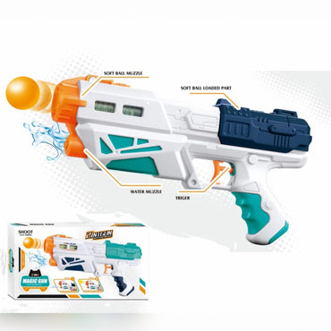 2-in-1 Soft Bullet & Water Gun with Target Pins