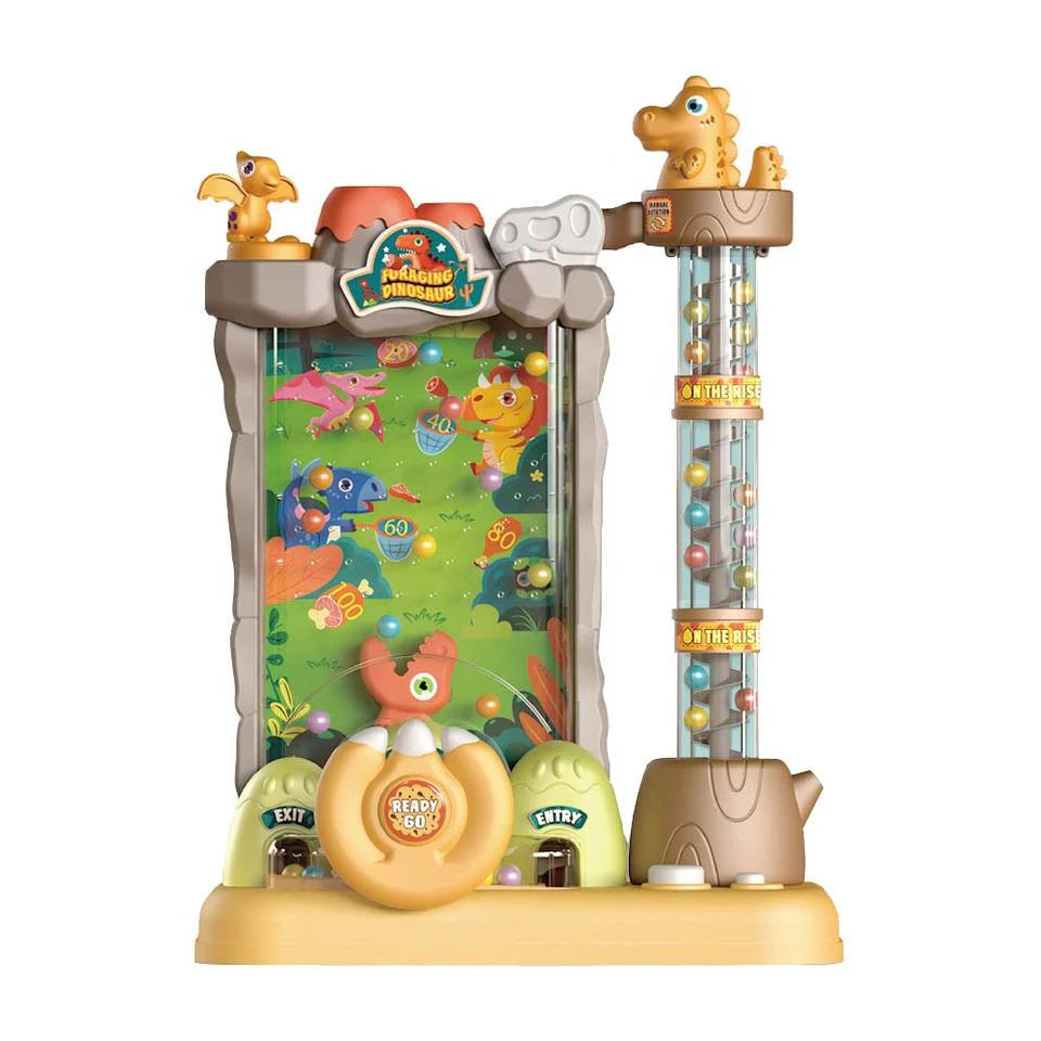 Electric Dino Ball Catcher Toy with 30 Balls & Lights