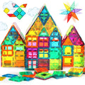 2-in-1 32-piece Magnetic DIY Building Blocks Set With Both 3D & 2D Builds