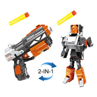 2-IN-1 Nerf Gun & Robot With Soft Bullets Toy For Kids