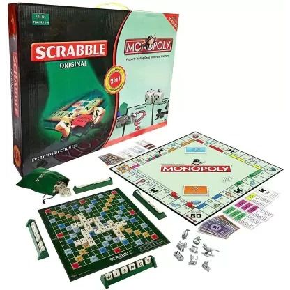 Scrabble & Monopoly | 2 in 1 Board Games