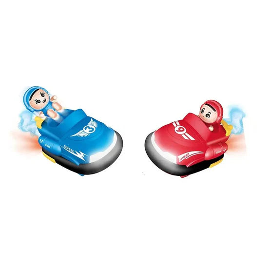 2 Players Remote Control Bumper Cars With Sound Effects & Rechargeable Batteries