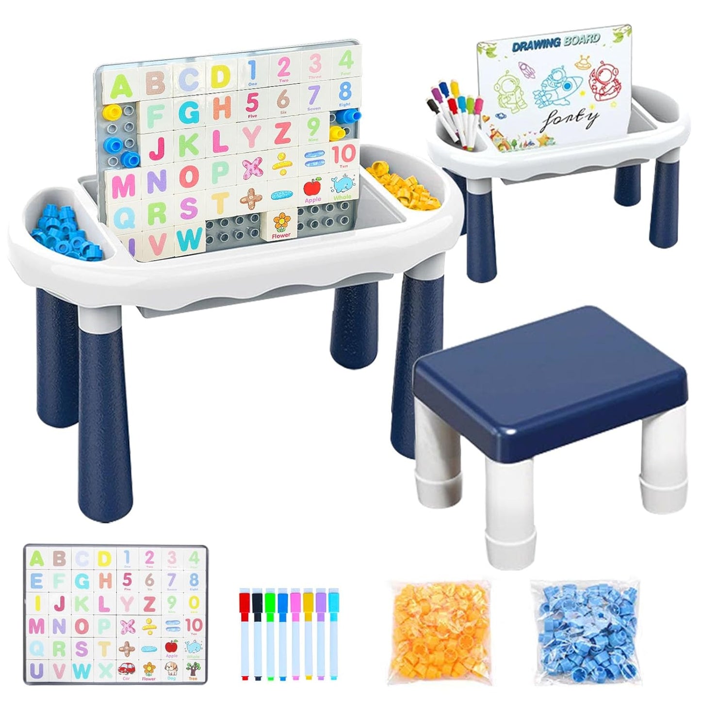 MC346 DIY Puzzle Activity Table with Magnetic Board