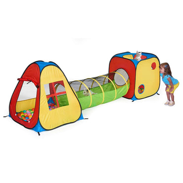 3 in 1 Pop Up Portable Tunnel & Tent Playset For Kids | Roleplay & Pretend Play Toy