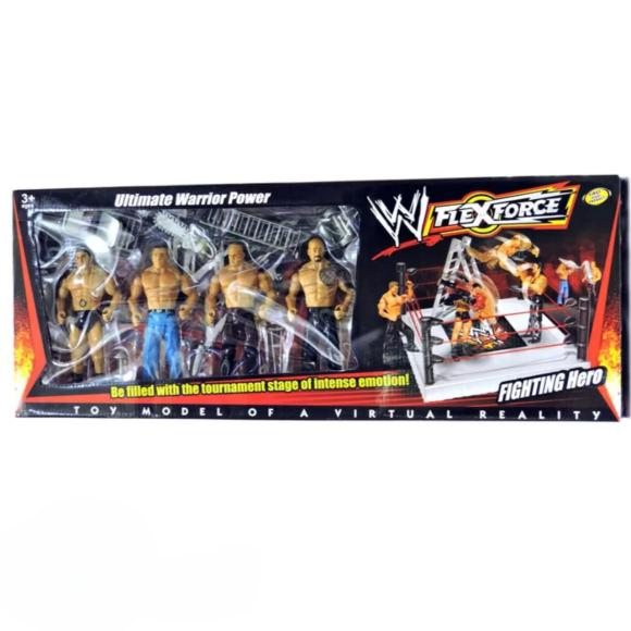 WWE Flex Force Wrestling Set with 4 Figures & Ring
