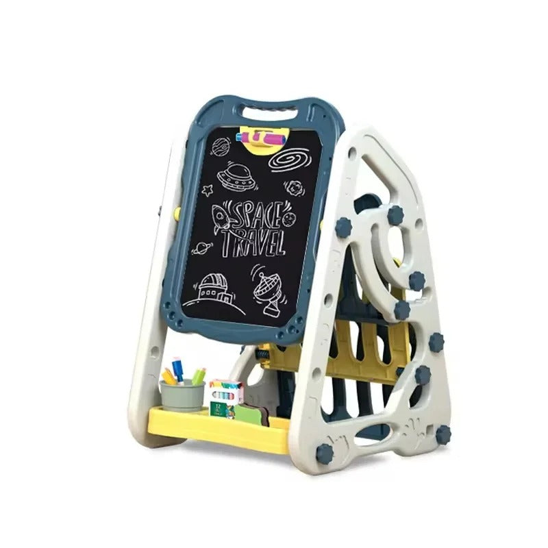 Ultimate 2-in-1 Art Easel for Kids | 35-Piece Drawing Set with Chalkboard, Whiteboard & Storage