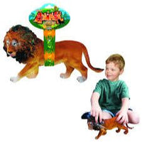 Roaring Animal World Lion Rubber Toy
