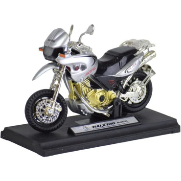 Die-Cast Alloy BMW Silver Motorcycle For Kids