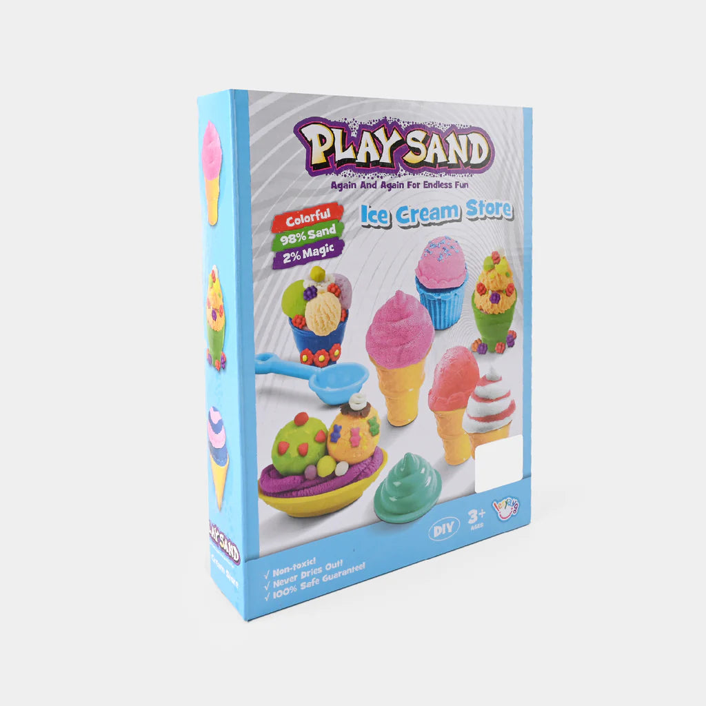 Play Sand Ice Cream Store Set with Magic Sand Molds

