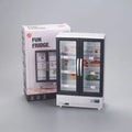 Fun Fridge Miniature Toy With Glass Doors & Food Accessories