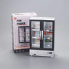 Miniature Toy Fridge with Glass Doors & Accessories
