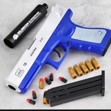 Glock Realistic Shell Ejection Gun | Soft & Warm Bullets With Silencer