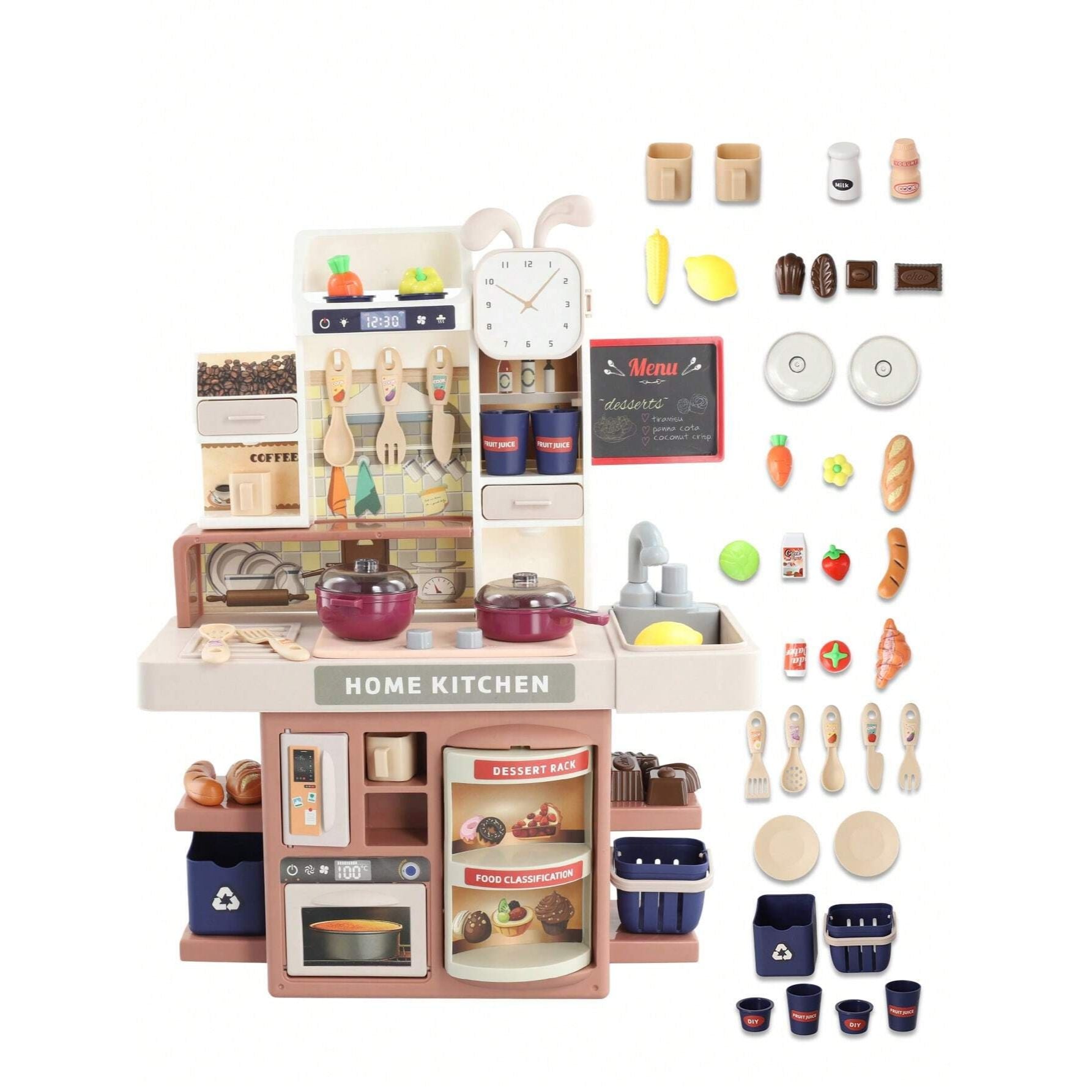 DIY Dream Home Kitchen Play Set With 33+ Accessories