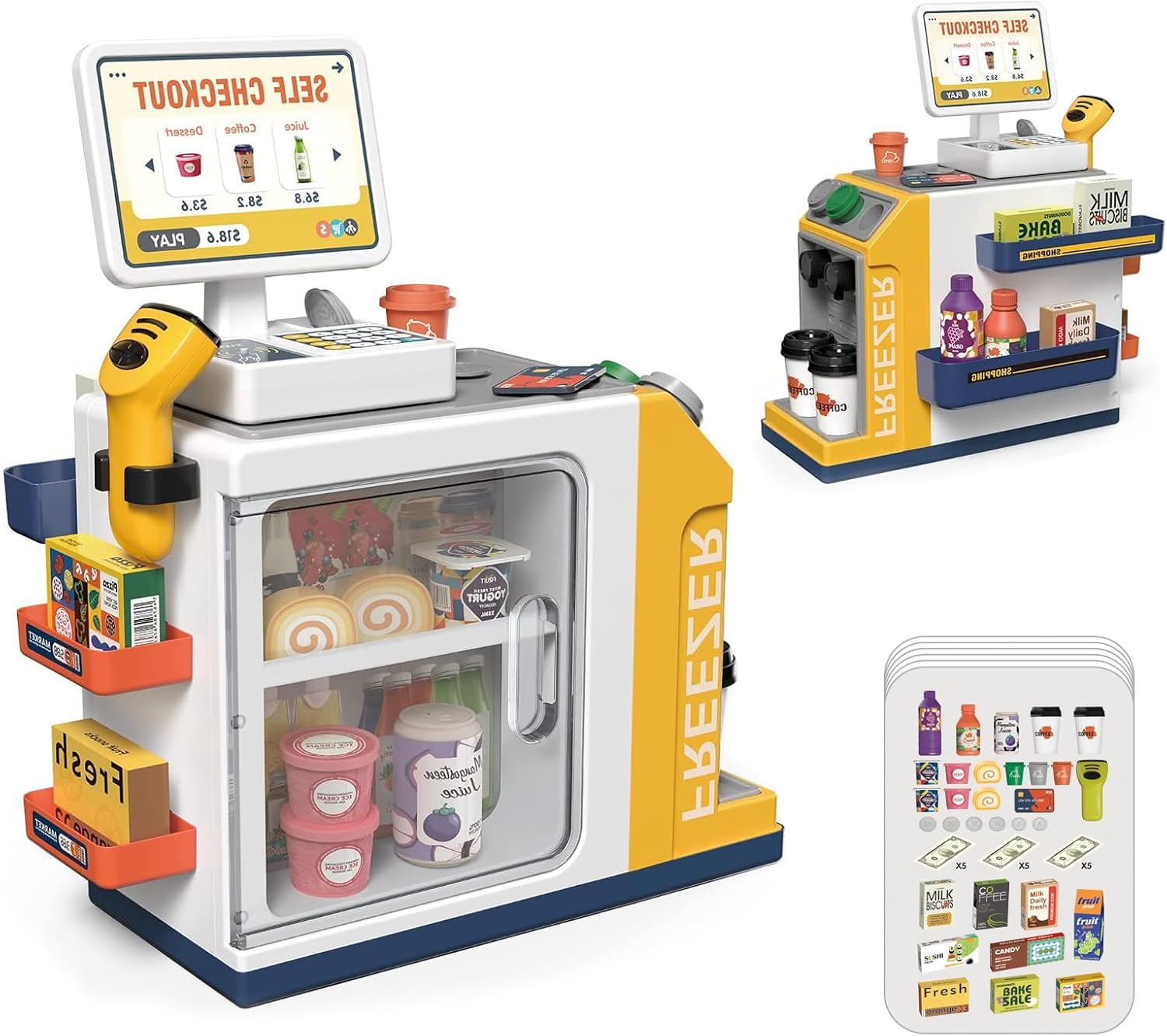 46Pcs DIY Shop Keeper Play Set | Pretend Play Toy  