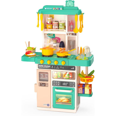 Spray Kitchen Play Set | 50 Pcs Accessories | Water Circulation System & Detailed Toys