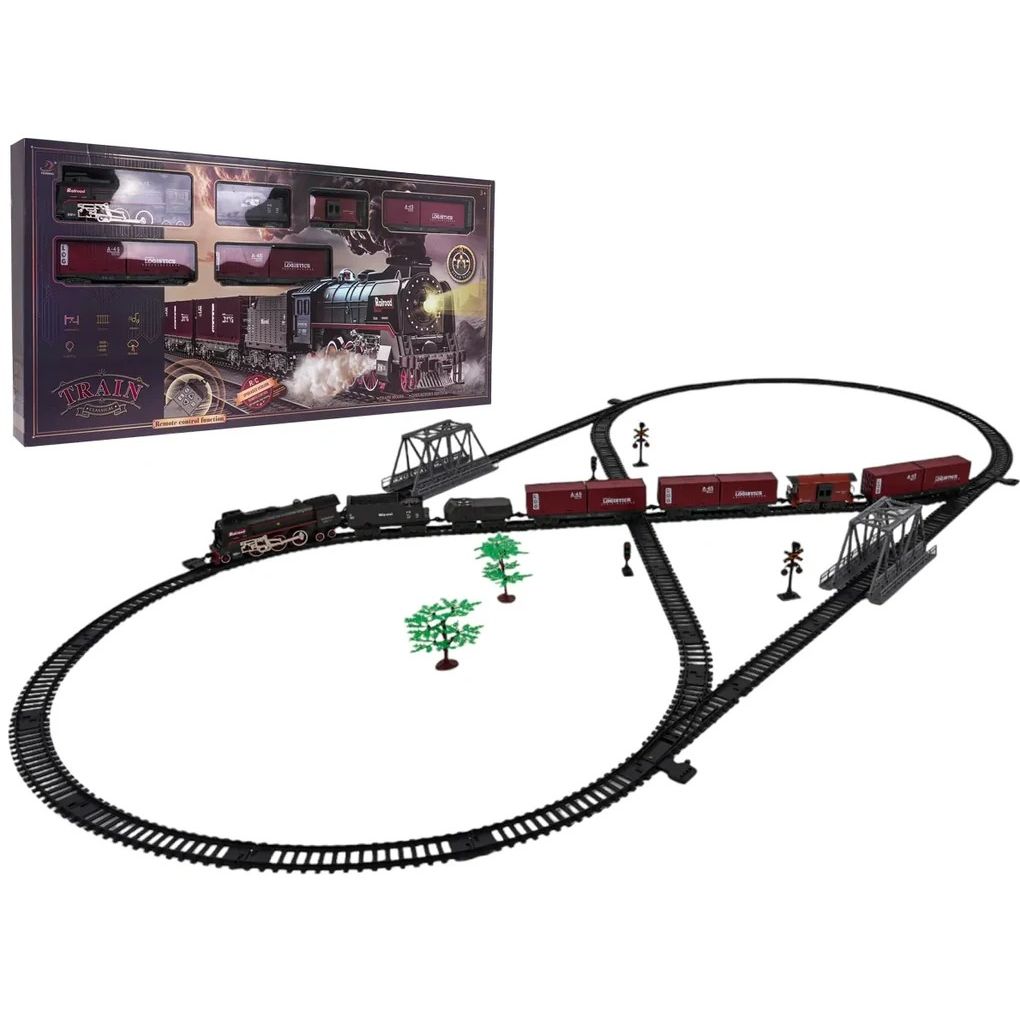 DIY Alloy RC Train Playset with Vintage Railway Track Set