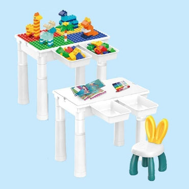 3-in-1 Activity LEGO-Compatible Table with Chair