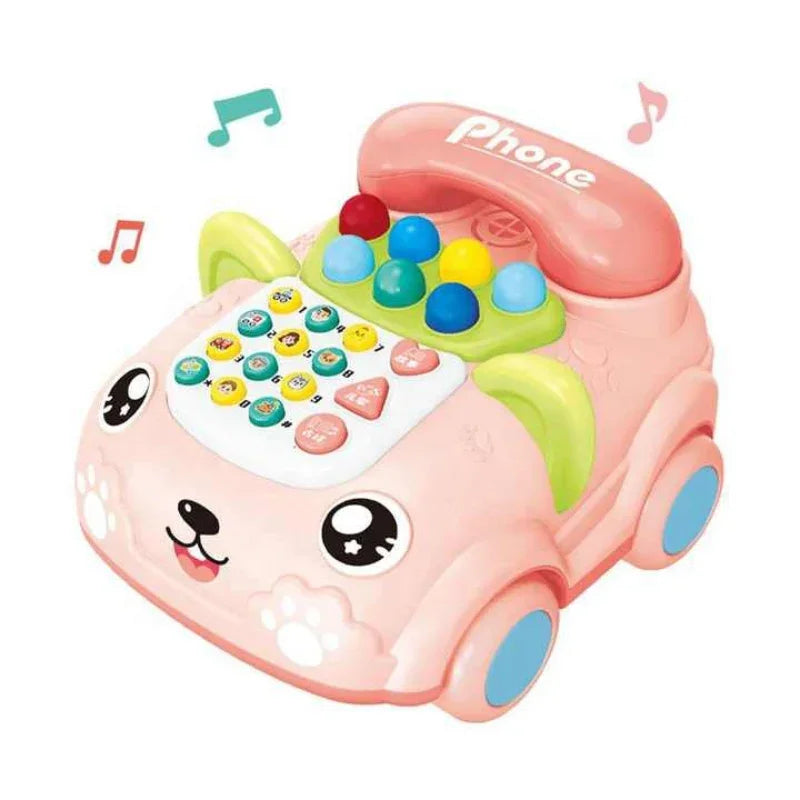 2-in-1 Musical Learning Phone Car Toy for Toddlers