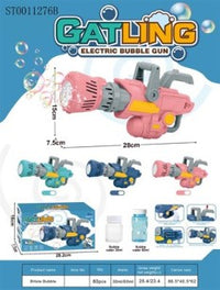 8-Hole Automatic Bubble Gatling Gun with Fan Function