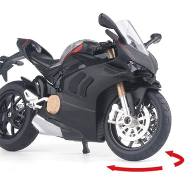 Die Cast Duccati Crose Alloy Motorcycle Toy With Lights