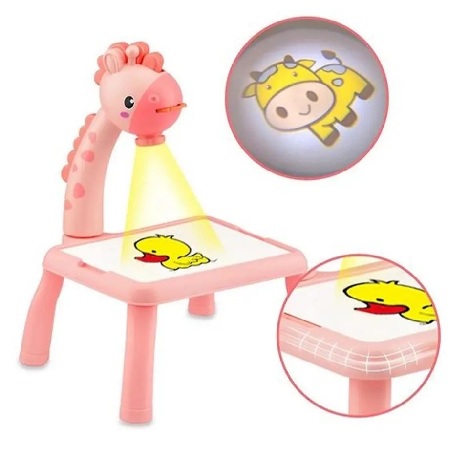 Giraffe Projector Painting Table | LED Projecting Drawing At Table For Kids